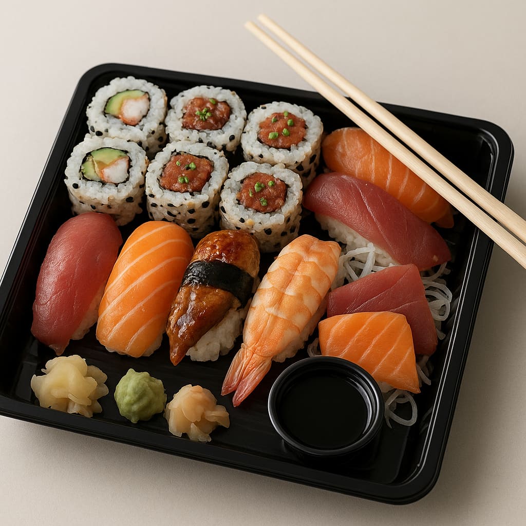 Takeaway Sushi Platte